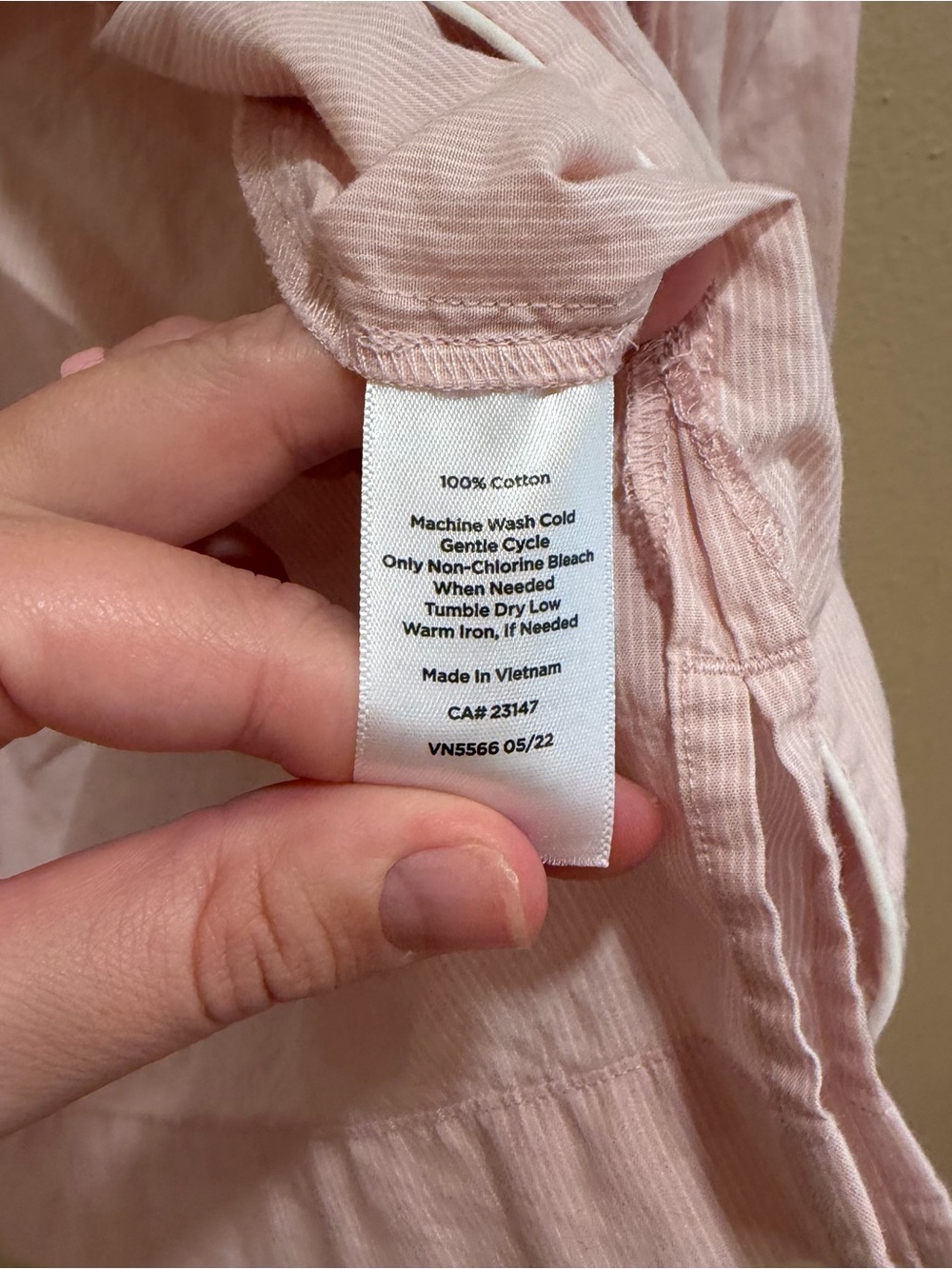 Haven Well Within Light Pink Women’s Button-Up Pajama Shirt Small - Picture 7 of 10